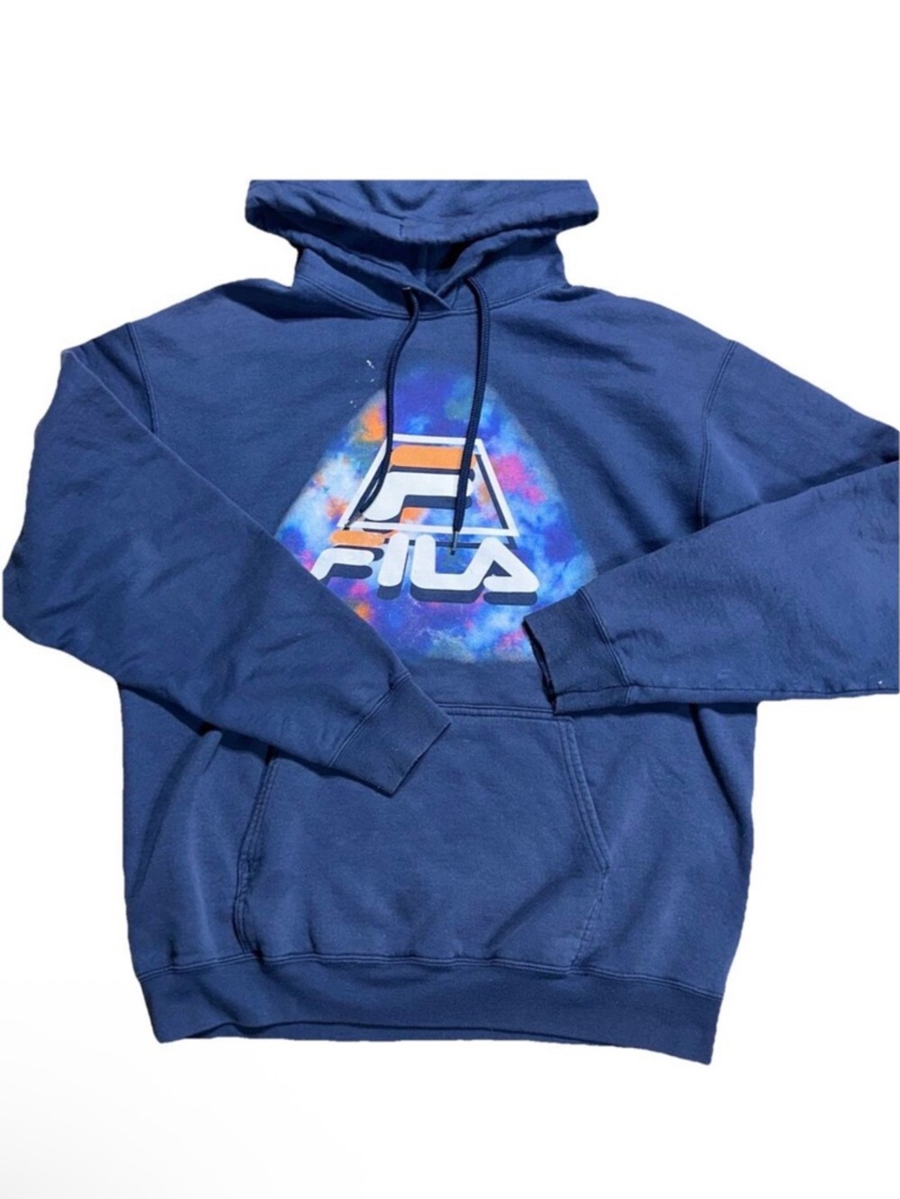 Fila Men's Dracen Tie Dye Hoodie Men’s Size Large Navy Blue